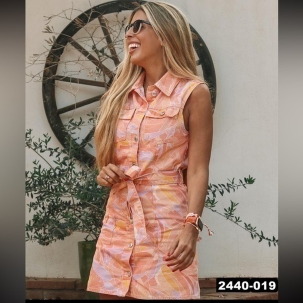 ZARA Printed Denim Dress 6840/262/623